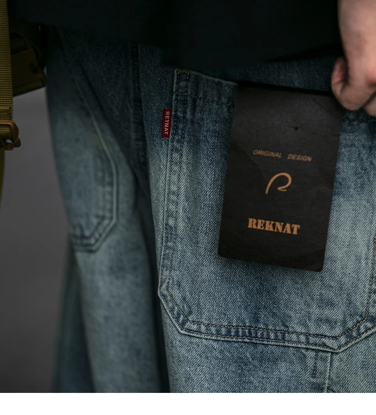 American Vintage High Quality Denim Cargo Pants Men Clothing Streetwear Loose Skate Jeans Harajuku Casual Harem Trousers Male