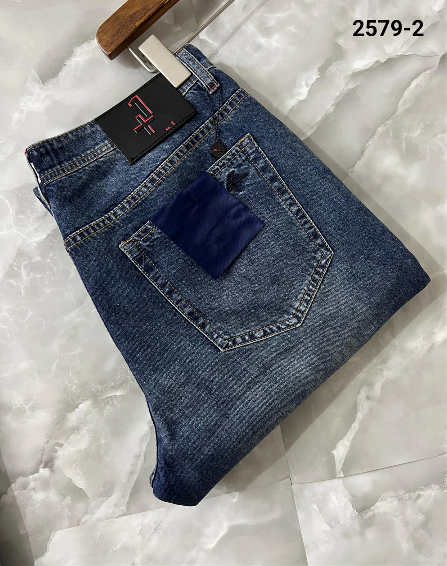 OECHSLI Jeans Thin Cotton Men 2026 Spring Summer new breathable outdoor embroidery comfortable casual Big size 30-40 long Pants