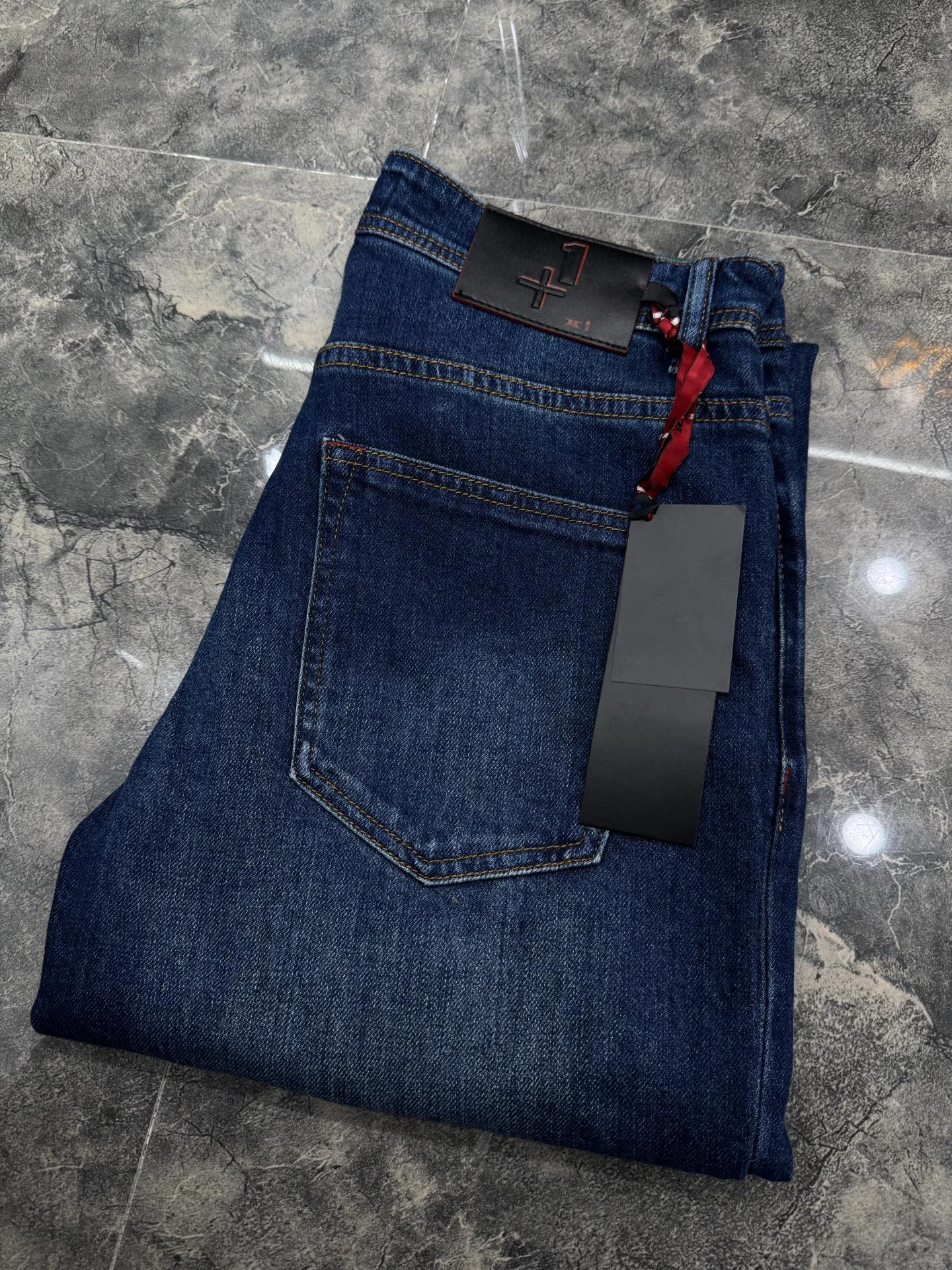 OECHSLI Jeans Thin Cotton Men 2026 Spring Summer new breathable outdoor embroidery comfortable casual Big size 30-40 long Pants