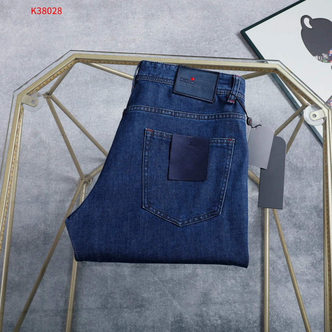 OECHSLI Jeans Thin Cotton Men 2026 Spring Summer new breathable outdoor embroidery comfortable casual Big size 30-40 long Pants