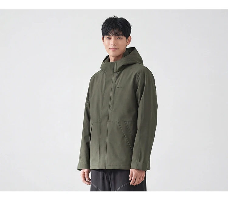 Semir Men Jacket Hooded Letter Print Couple Outdoor Casual Style Loose Autumn Windproof Outerwear Daily Wear 2026
