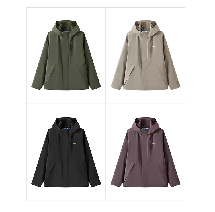 Semir Men Jacket Hooded Letter Print Couple Outdoor Casual Style Loose Autumn Windproof Outerwear Daily Wear 2026