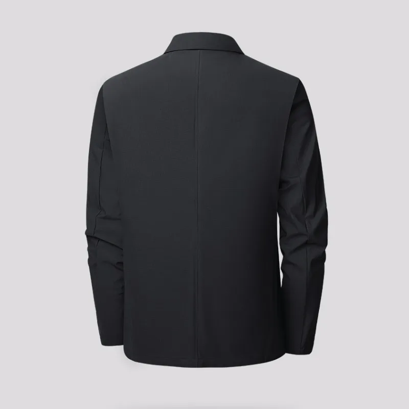 KIDWHXR Summer Man Suit Outfit Thin Breathable Sun Protection Blazer Male Straight-leg Pant Men Business Casual 2-piece Set
