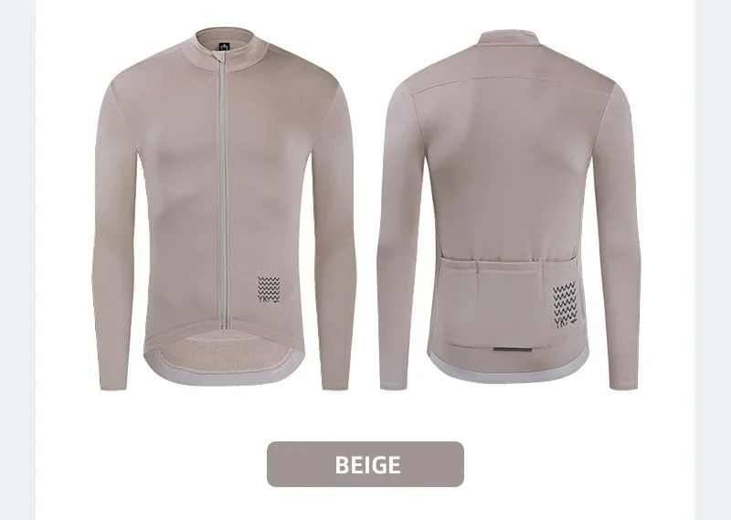 YKYWBIKE Winter Cycling Jersey Men's Thermal Fleece Bicycle Clothes MTB Long Sleeve Warm Road Bike Jacket Outdoor Riding Tops