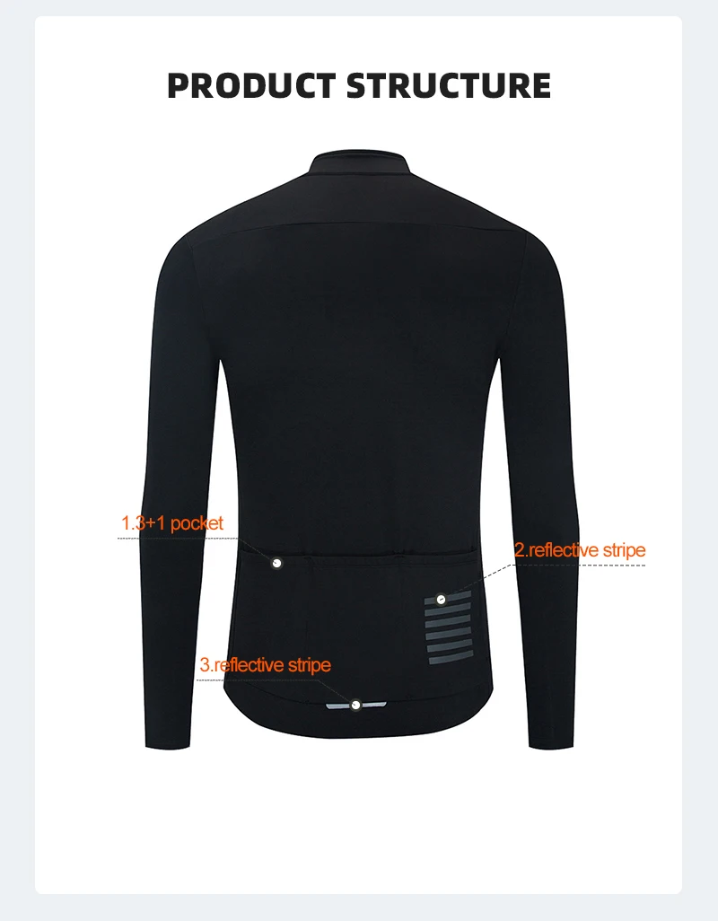 YKYWBIKE Winter Cycling Jersey Men's Thermal Fleece Bicycle Clothes MTB Long Sleeve Warm Road Bike Jacket Outdoor Riding Tops