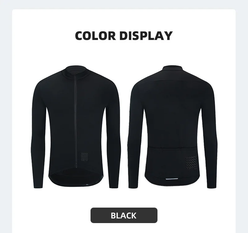 YKYWBIKE Winter Cycling Jersey Men's Thermal Fleece Bicycle Clothes MTB Long Sleeve Warm Road Bike Jacket Outdoor Riding Tops