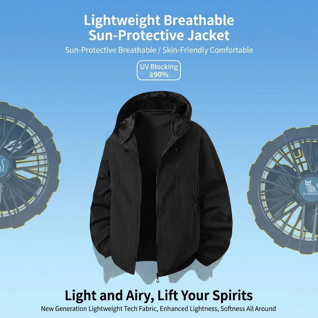 Couple Summer Cooling Fan Vest, Breathable Heat-Resistant Air Conditioned Sleeveless Workwear for Outdoor Use(Not Power)