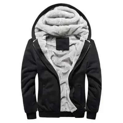 New Winter Men Fashion High Quality Mustang 11Logo Hoodies Jacket Casual Wool Liner Fleece Sweatshirts Male Hoody Coat