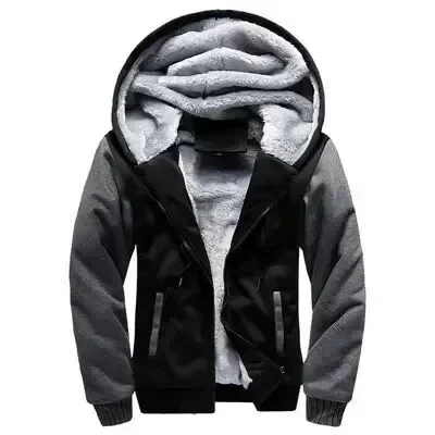 New Winter Men Fashion High Quality Mustang 11Logo Hoodies Jacket Casual Wool Liner Fleece Sweatshirts Male Hoody Coat