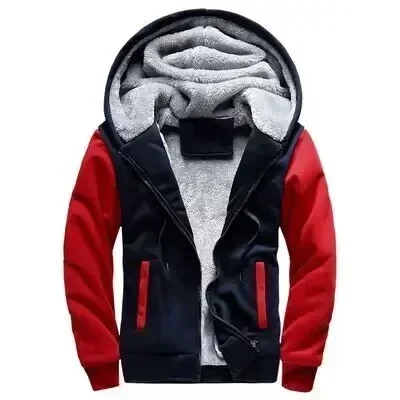 New Winter Men Fashion High Quality Mustang 11Logo Hoodies Jacket Casual Wool Liner Fleece Sweatshirts Male Hoody Coat