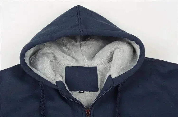 New Winter Men Fashion High Quality Mustang 11Logo Hoodies Jacket Casual Wool Liner Fleece Sweatshirts Male Hoody Coat
