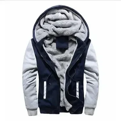 New Winter Men Fashion High Quality Mustang 11Logo Hoodies Jacket Casual Wool Liner Fleece Sweatshirts Male Hoody Coat