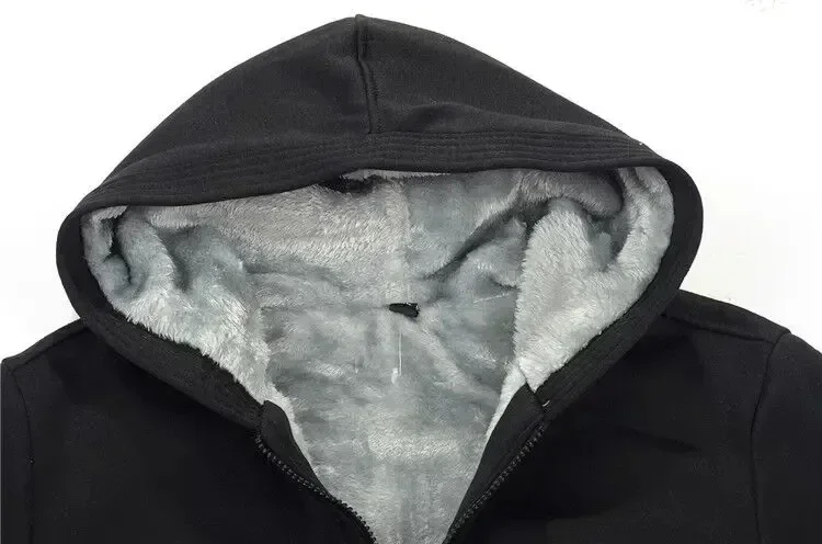 New Winter Men Fashion High Quality Mustang 11Logo Hoodies Jacket Casual Wool Liner Fleece Sweatshirts Male Hoody Coat