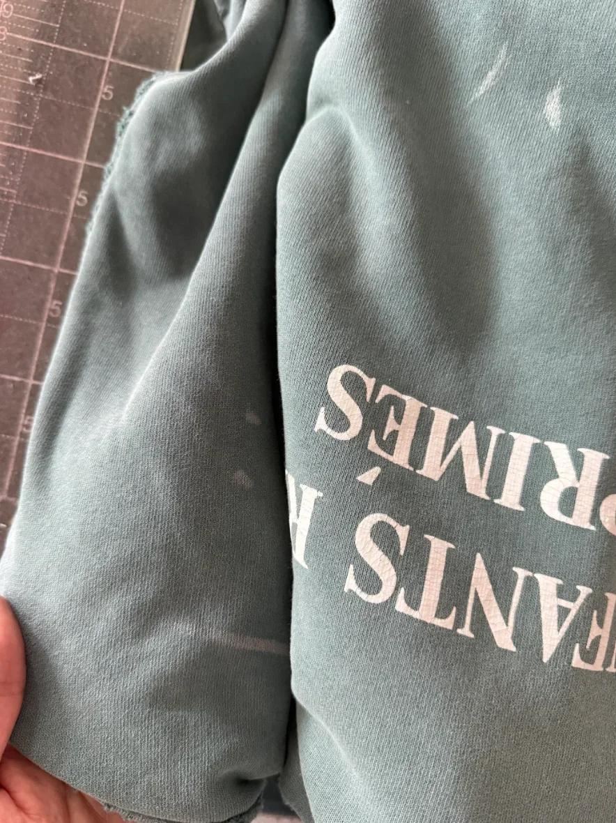 ER/D 24fw lake water Tiffany green destruction silhouette splash hoodie
