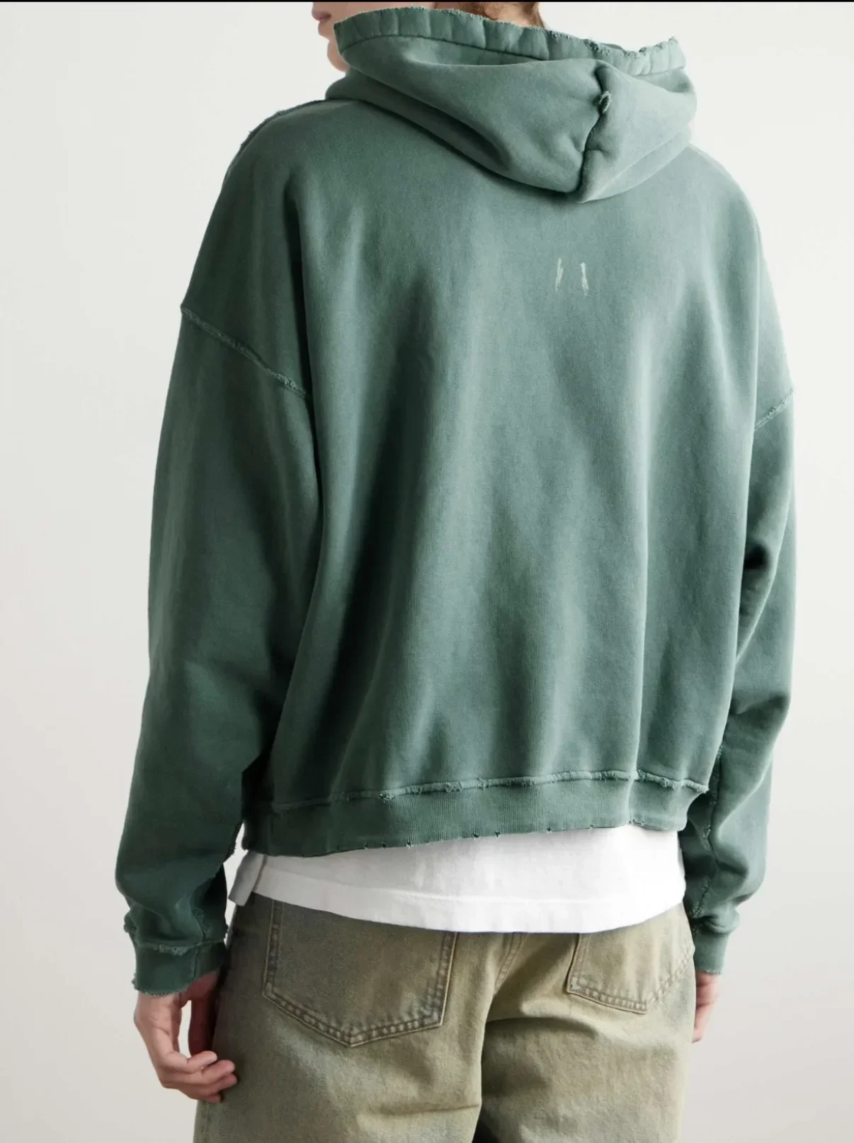 ER/D 24fw lake water Tiffany green destruction silhouette splash hoodie