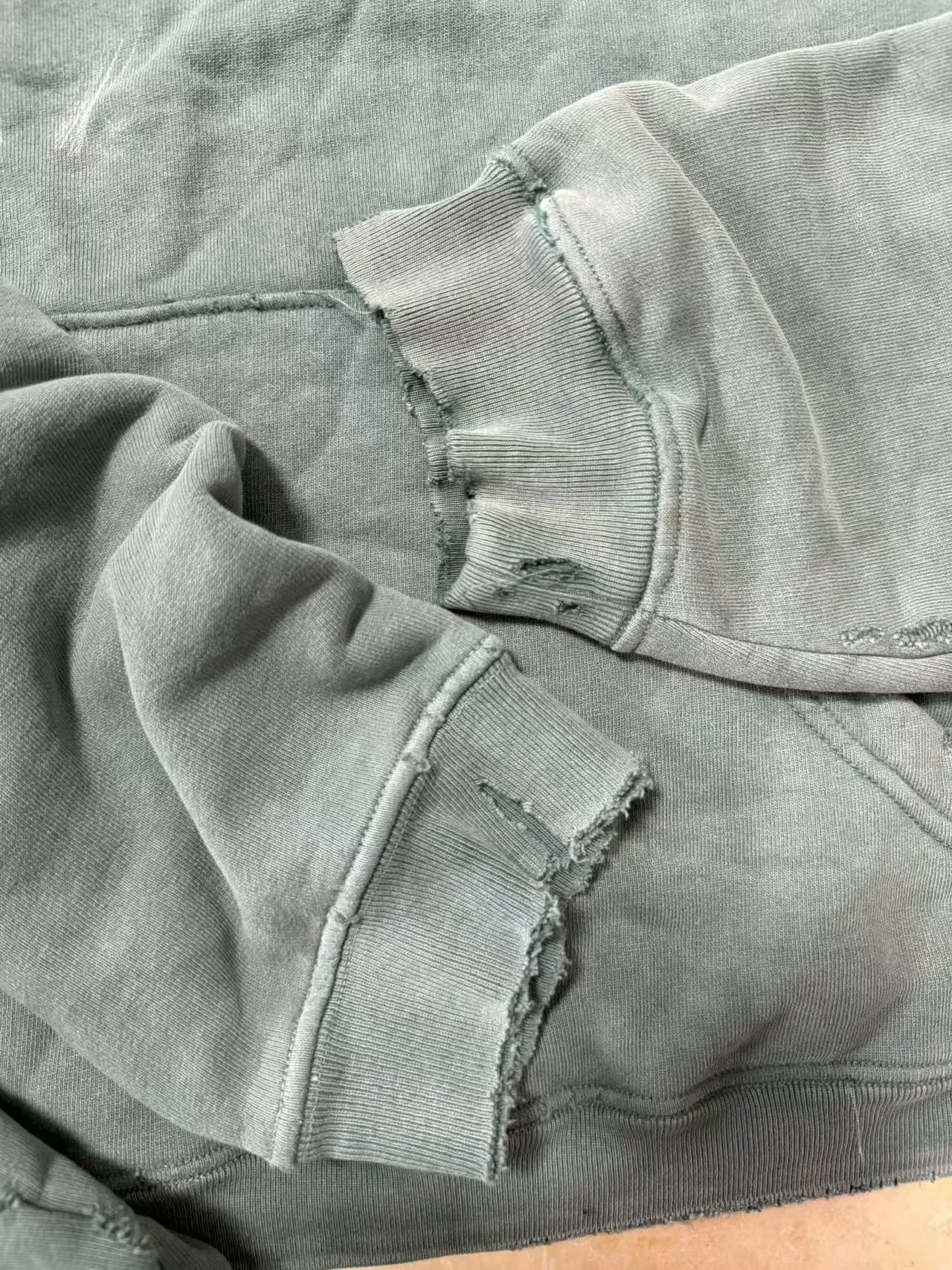 ER/D 24fw lake water Tiffany green destruction silhouette splash hoodie