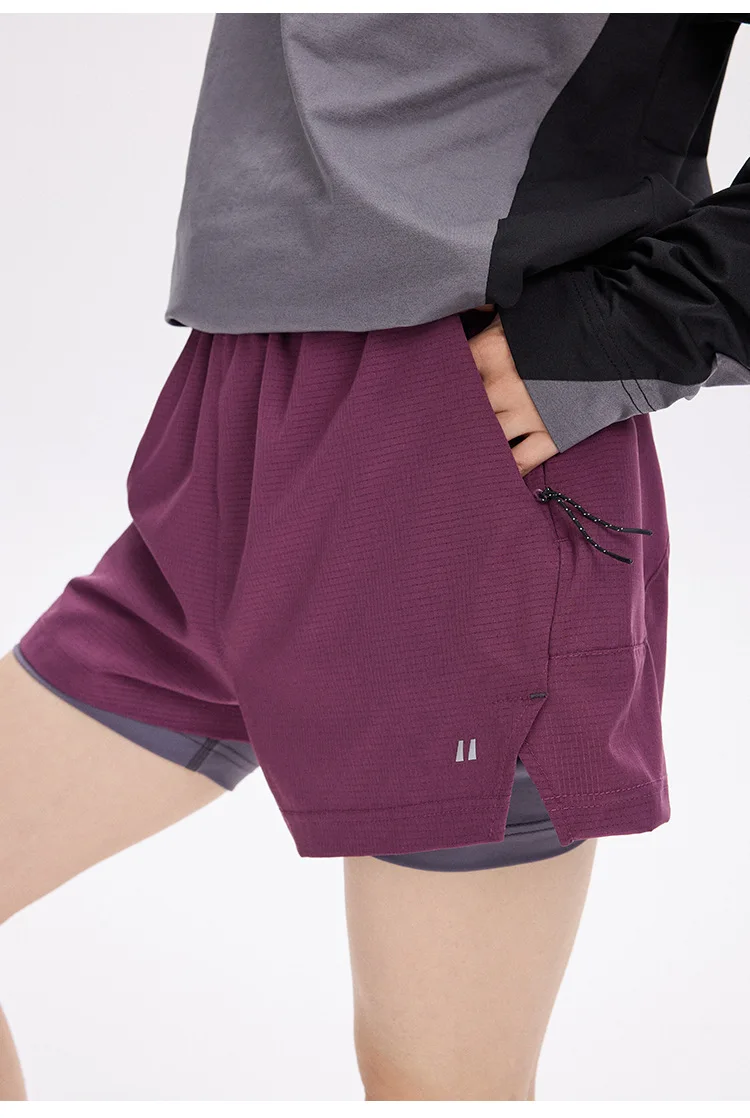 Unisex 2in1 Running Shorts Quick Dry Gym Workout Activewear Double Layer Compression Liner Athletic Fitness Jogging Sweat Shorts