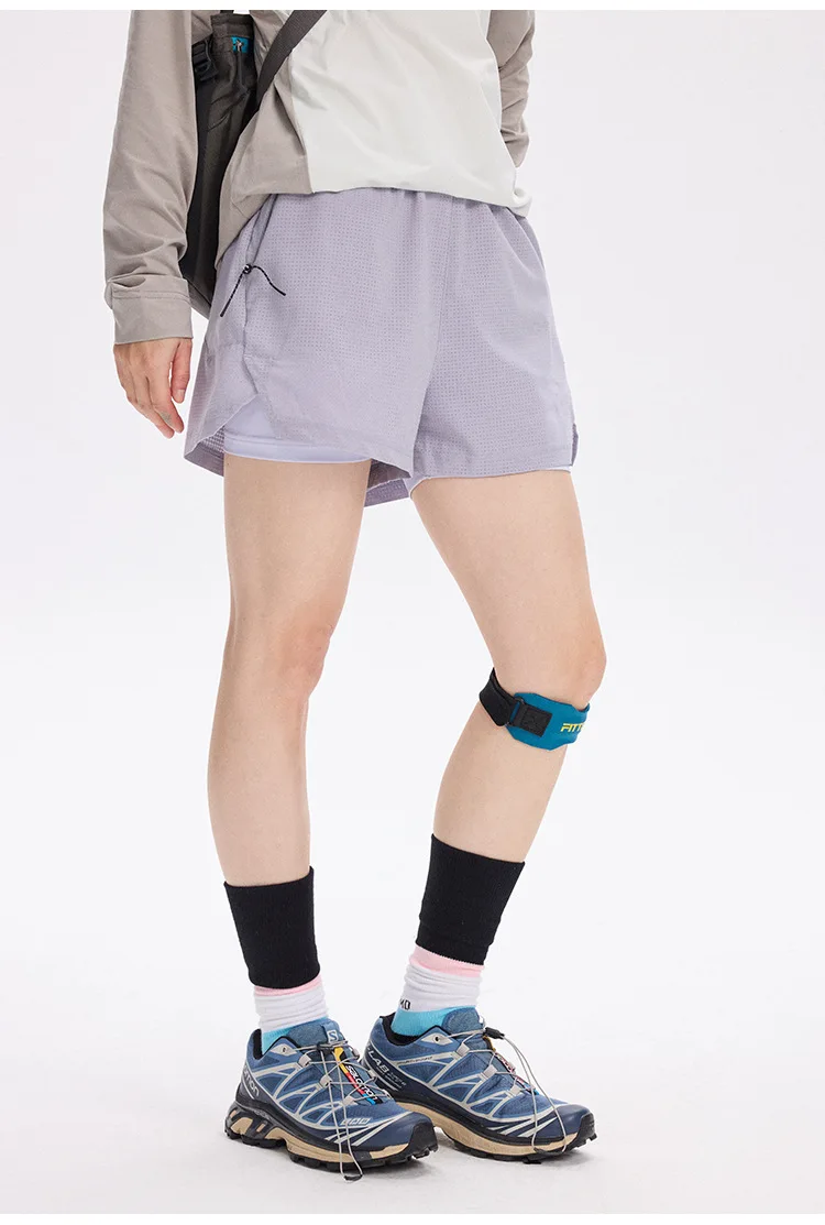 Unisex 2in1 Running Shorts Quick Dry Gym Workout Activewear Double Layer Compression Liner Athletic Fitness Jogging Sweat Shorts