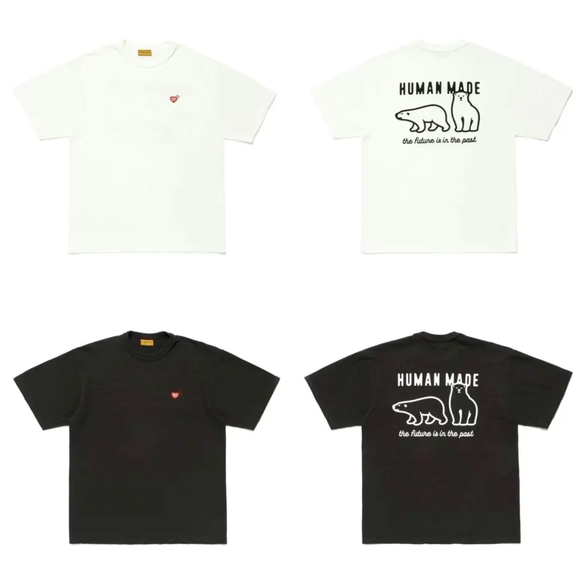 HUMANMADE Burger Print T-Shirt, Cotton Stretch Loose Tee, Street Summer Top for Couple Unisex