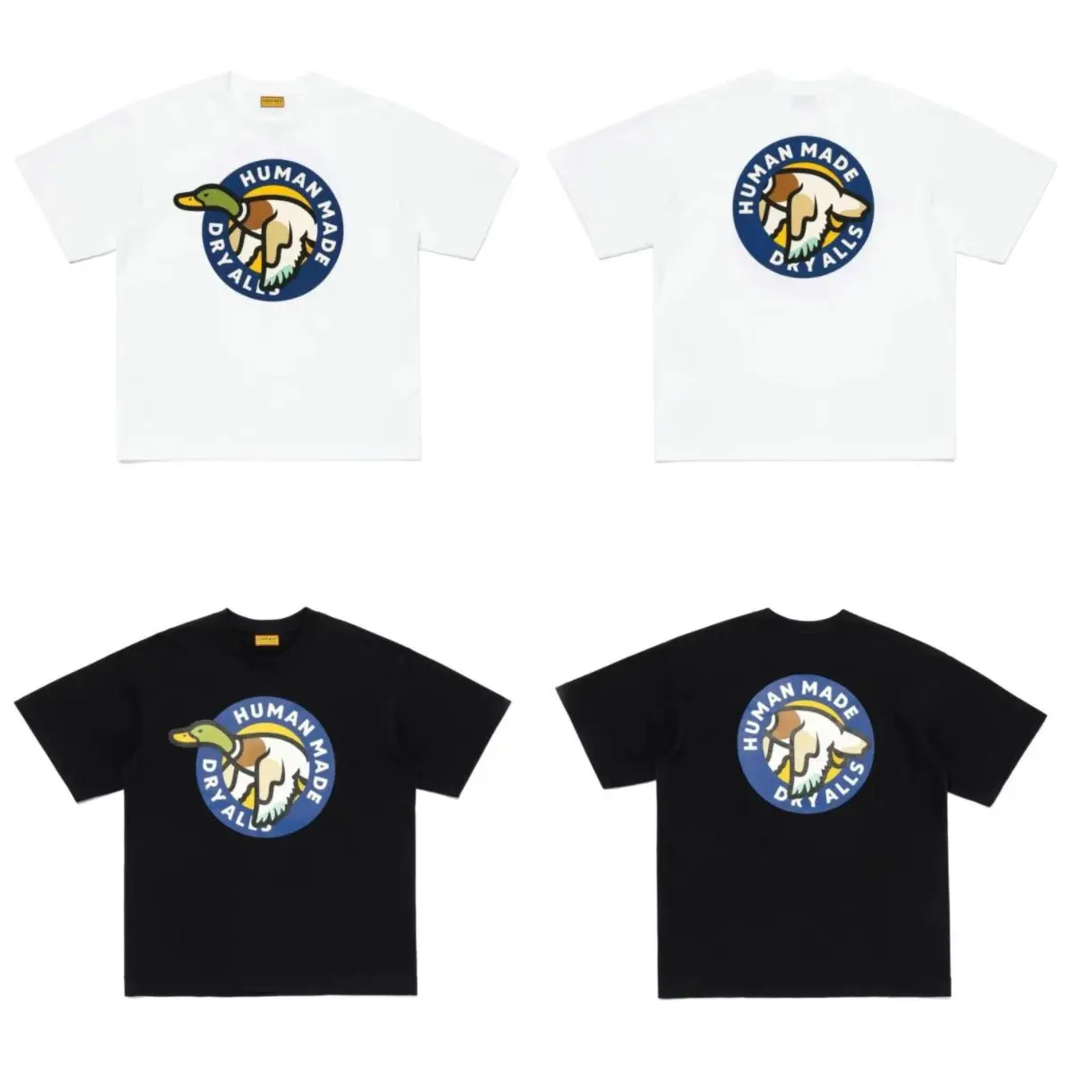 HUMANMADE Burger Print T-Shirt, Cotton Stretch Loose Tee, Street Summer Top for Couple Unisex