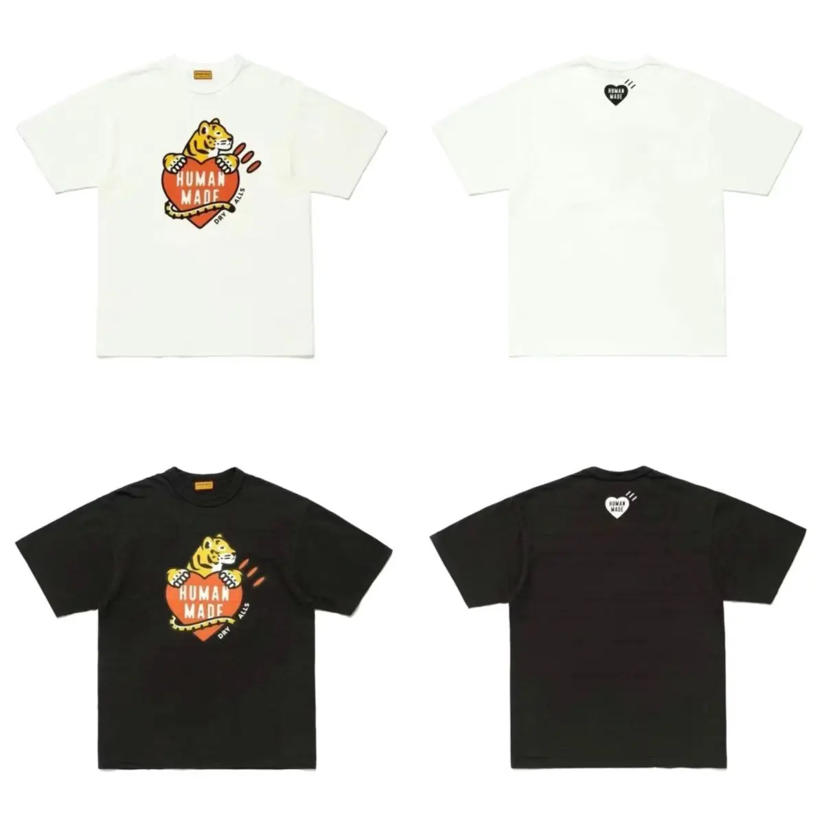 HUMANMADE Burger Print T-Shirt, Cotton Stretch Loose Tee, Street Summer Top for Couple Unisex