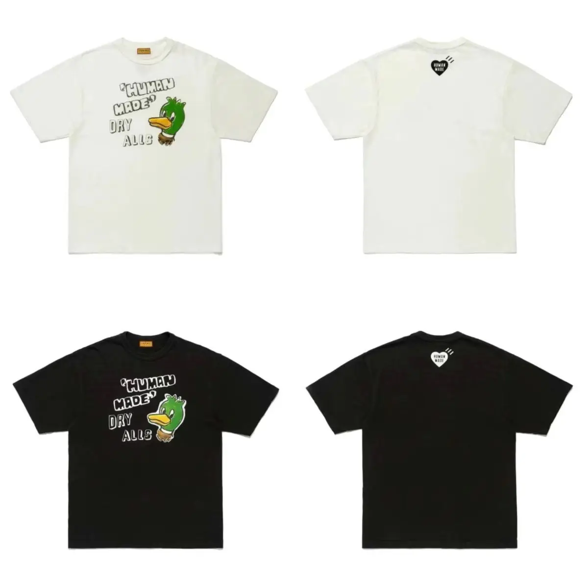 HUMANMADE Burger Print T-Shirt, Cotton Stretch Loose Tee, Street Summer Top for Couple Unisex