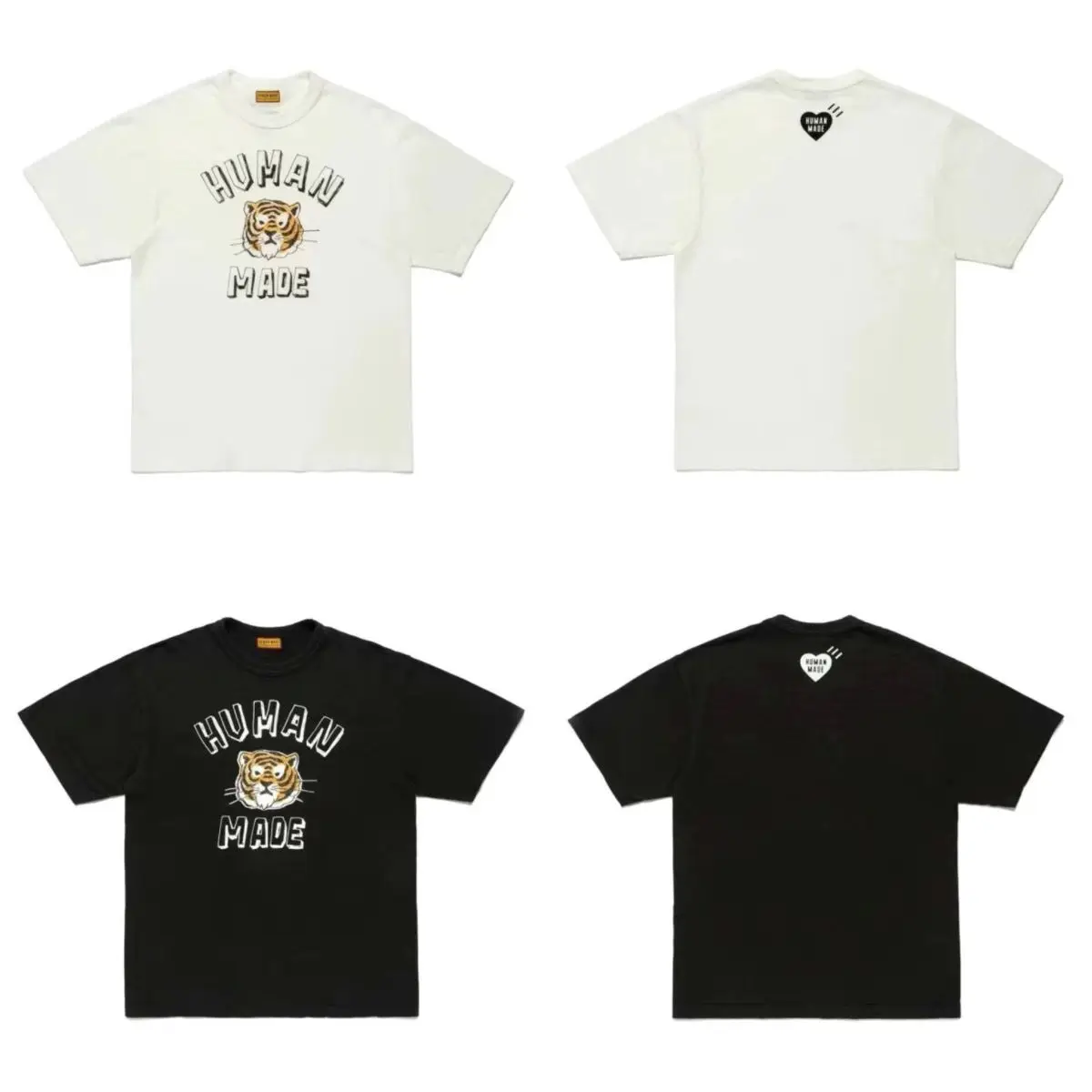 HUMANMADE Burger Print T-Shirt, Cotton Stretch Loose Tee, Street Summer Top for Couple Unisex