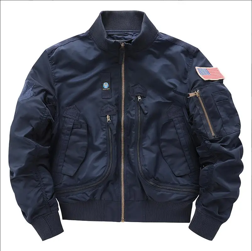 New Spring Men Flight Jackets Multi-pockets Bomber Jackets Fashion Young Men Loose Coats Quality Male Outwear Casual Coats 3XL
