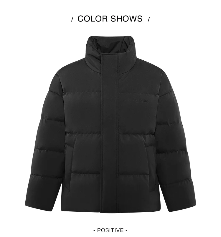 Semir Men Puffer Thick Down Printed Stand Collar Loose Fit 2026 Urban Casual Warm Couple Style Everyday Outerwear