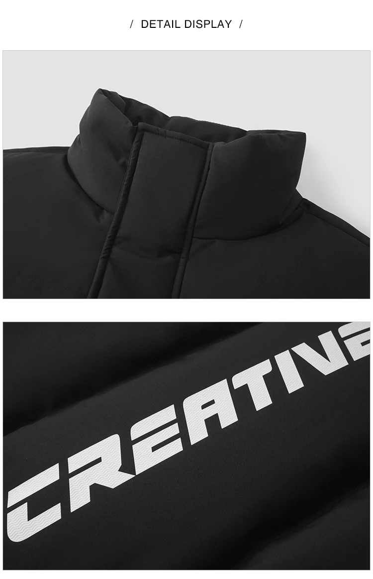Semir Men Puffer Thick Down Printed Stand Collar Loose Fit 2026 Urban Casual Warm Couple Style Everyday Outerwear