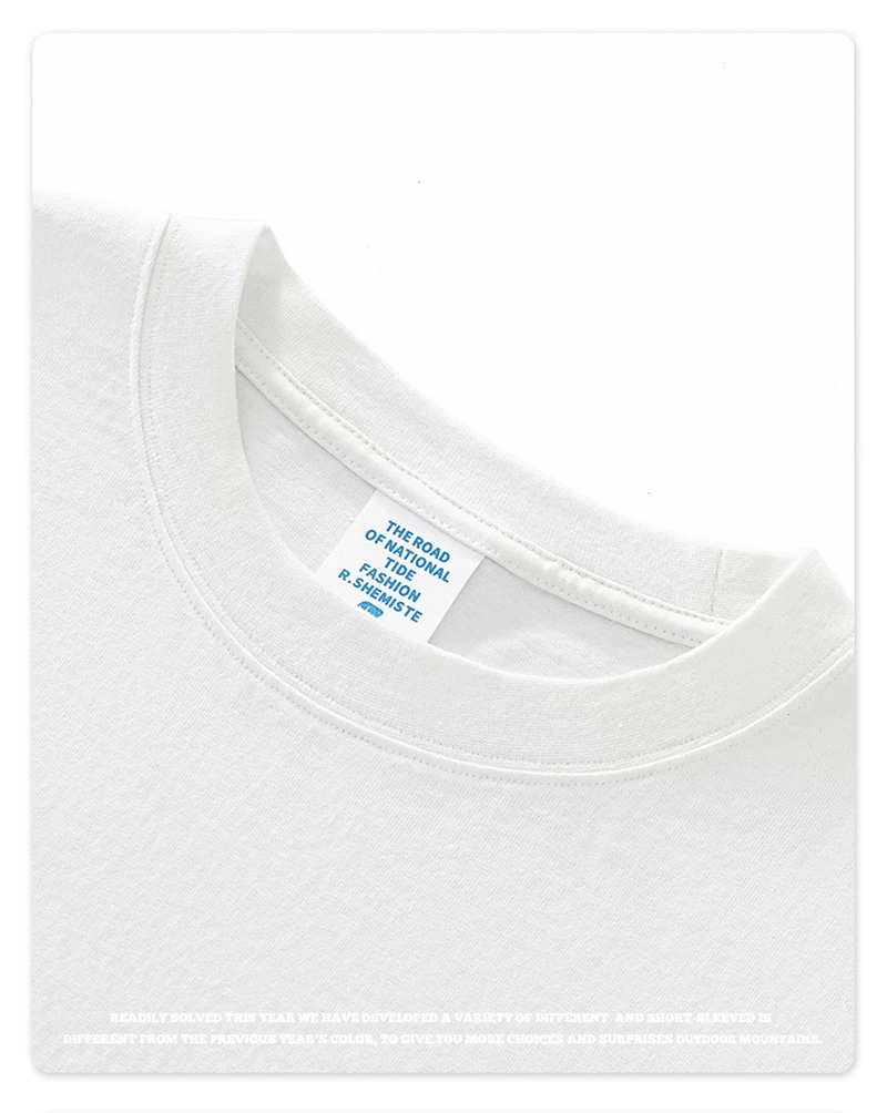 ZODF Fashion Fake 2 Pieces Long Sleeve T Shirt For Man Unisex Loose Fit 280gsm 100% Cotton O Neck T-Shirt Brand Tops HY0062