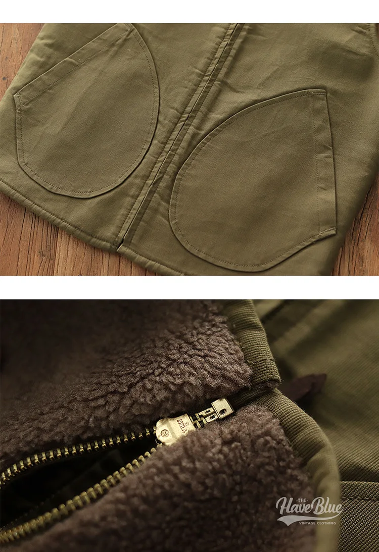 0403# Winter New American Retro Thickened Velvet Naval N1 Deck Vest Men's Fashion 40% Cashmere Washed Casual Cargo Waistcoat