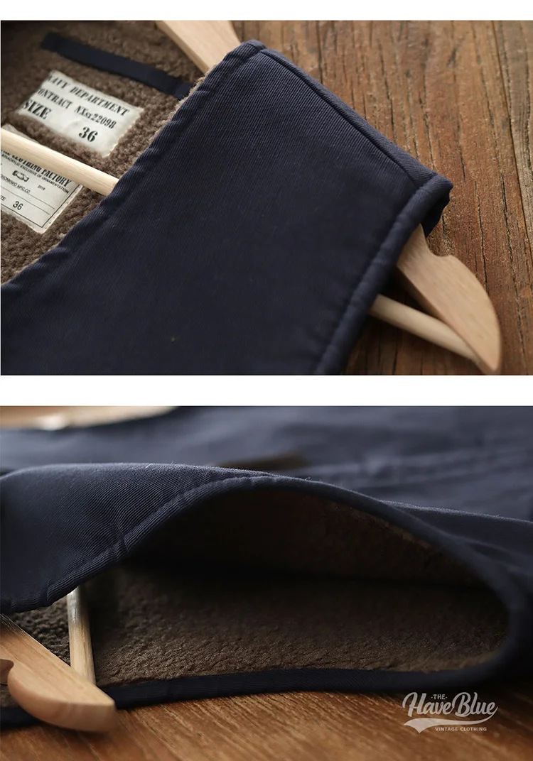 0403# Winter New American Retro Thickened Velvet Naval N1 Deck Vest Men's Fashion 40% Cashmere Washed Casual Cargo Waistcoat