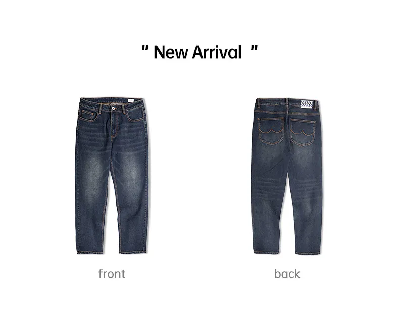 Maden Vintage 11.5oz Denim Washed Straight Jeans for Men Casual YKK Zipper Pants with Pockets Ethnic Design Plus Size Trousers