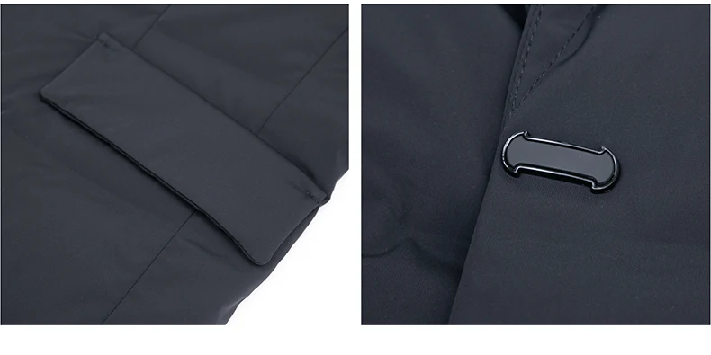 Men's Winter Fashion High-Quality down Jacket 90% White Duck down Warm Coat with Removable Scarf Suit Collar M-4XL Sizes