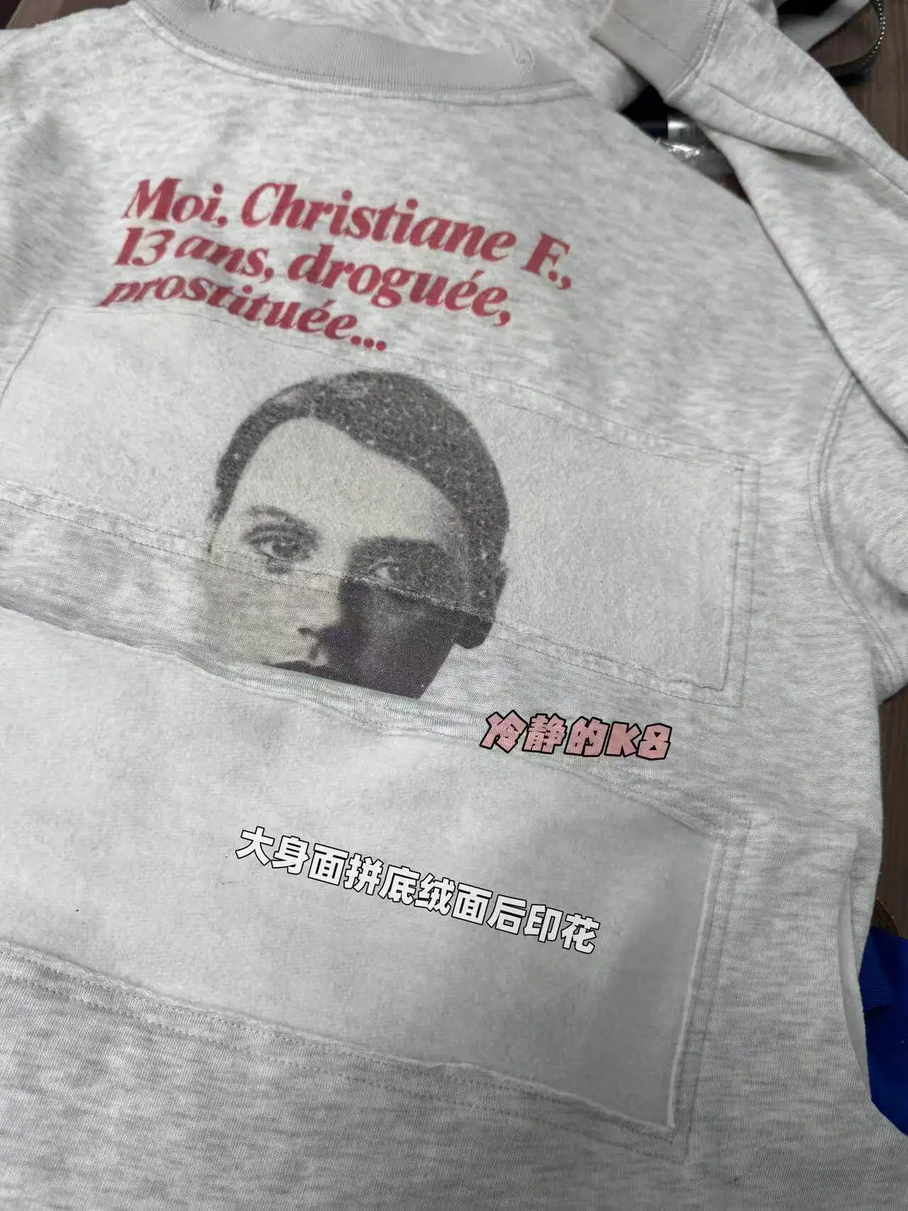Christane F Portrait print sweater ER/D 18AW