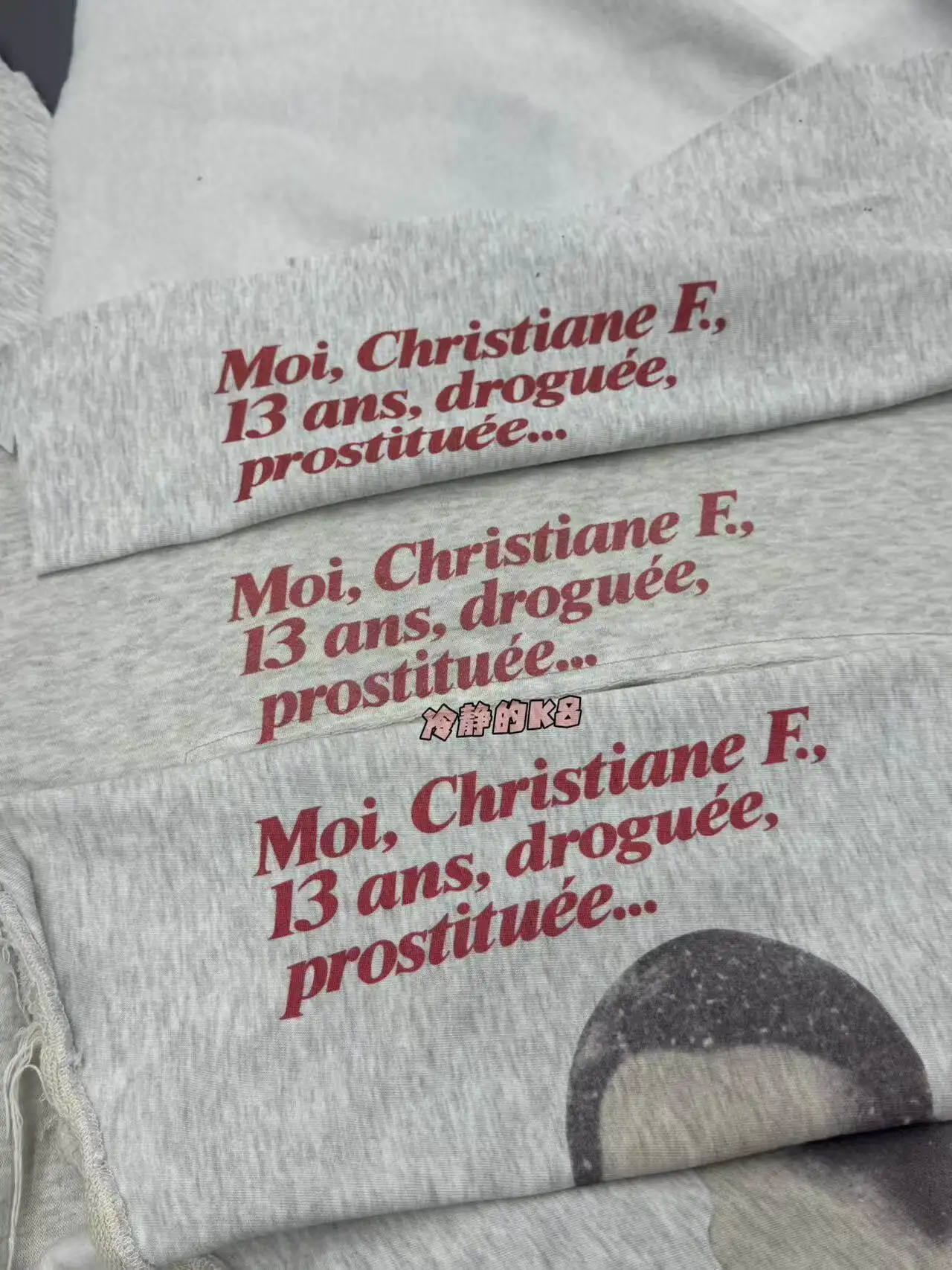 Christane F Portrait print sweater ER/D 18AW