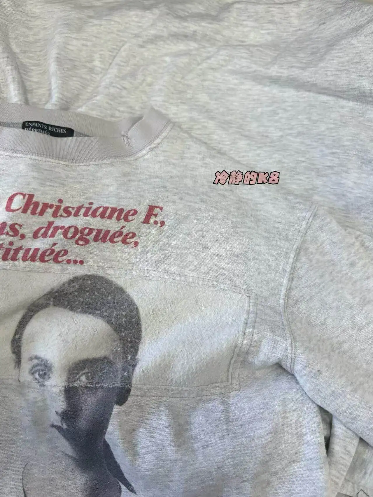 Christane F Portrait print sweater ER/D 18AW