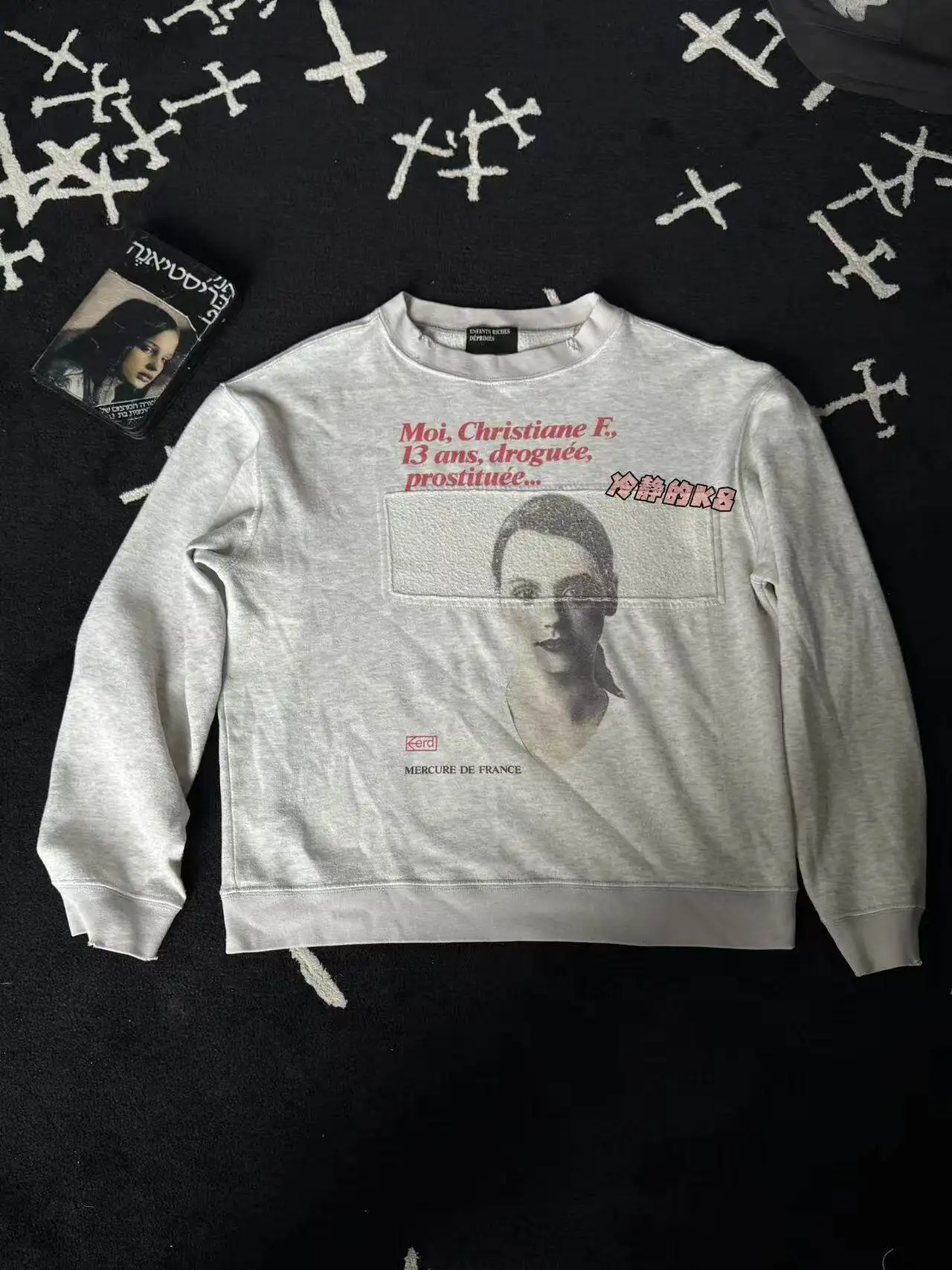 Christane F Portrait print sweater ER/D 18AW