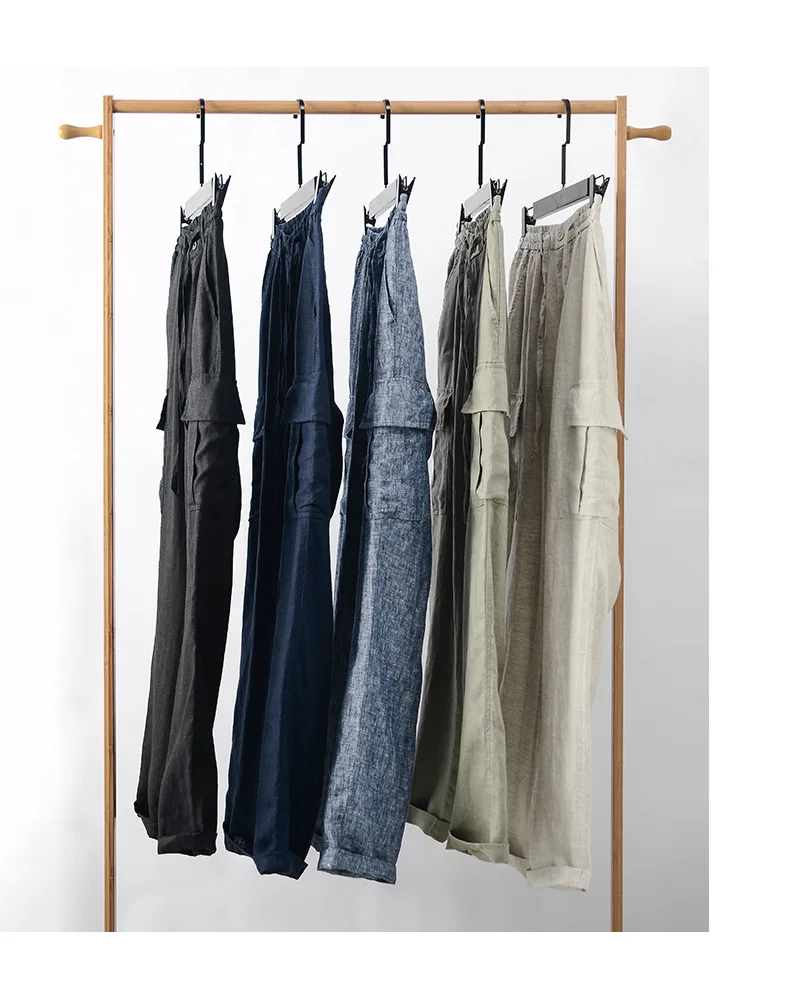 2025 Spring New Linen Pants Mid-waist Loose Youth Breathable Linen Casual Pants