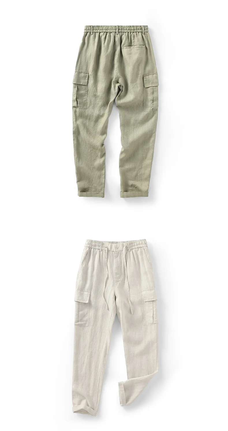 2025 Spring New Linen Pants Mid-waist Loose Youth Breathable Linen Casual Pants