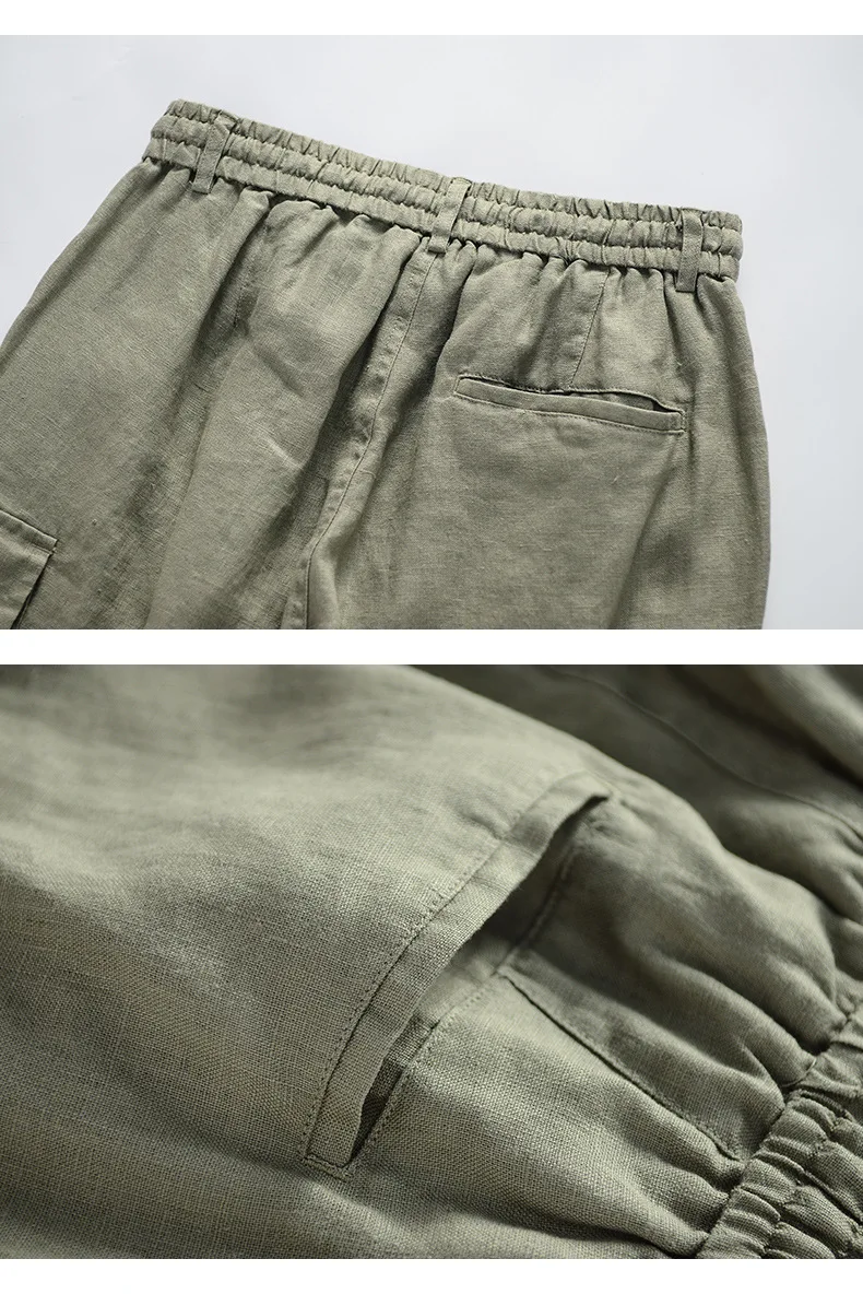 2025 Spring New Linen Pants Mid-waist Loose Youth Breathable Linen Casual Pants