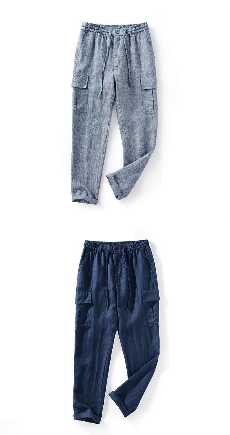 2025 Spring New Linen Pants Mid-waist Loose Youth Breathable Linen Casual Pants