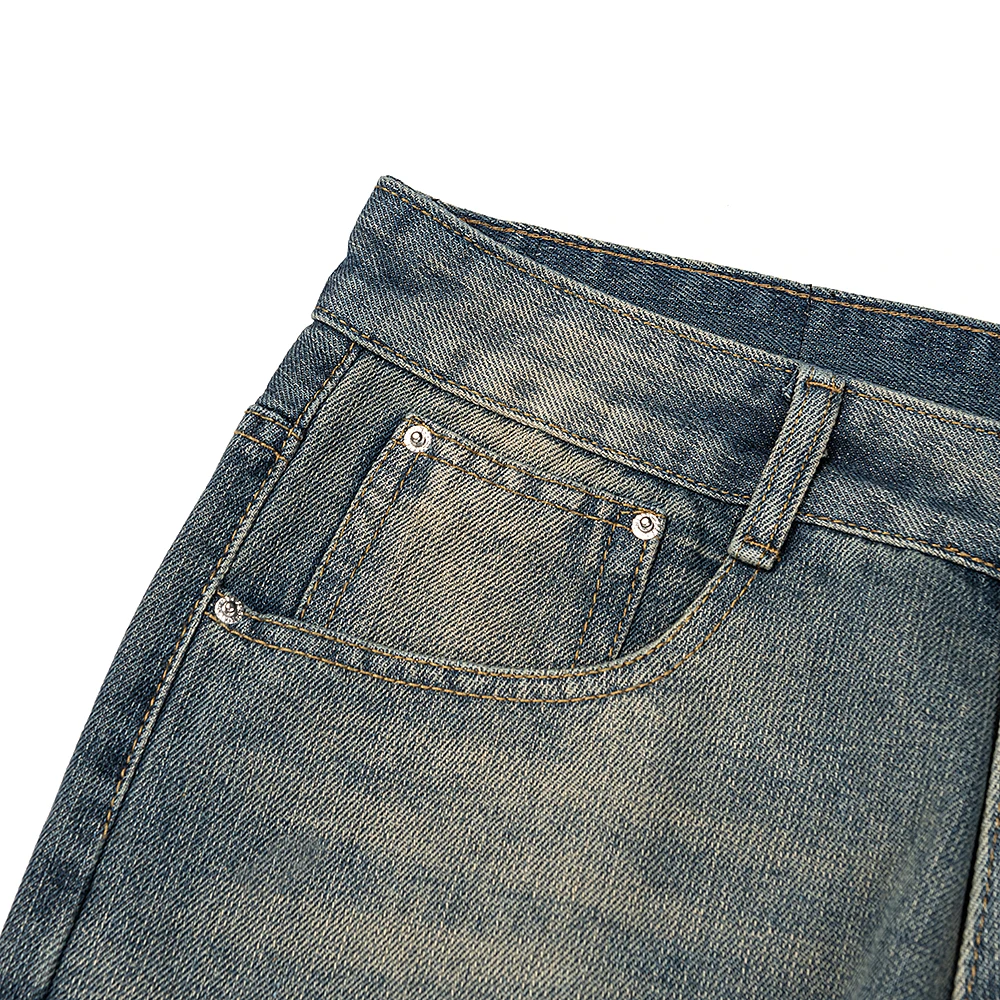 Vintage Cleanfit Casual Loose Denim Pants Mens Straight High Street Baggy Jeans Ropa Hombre Oversized Cargo Trousers