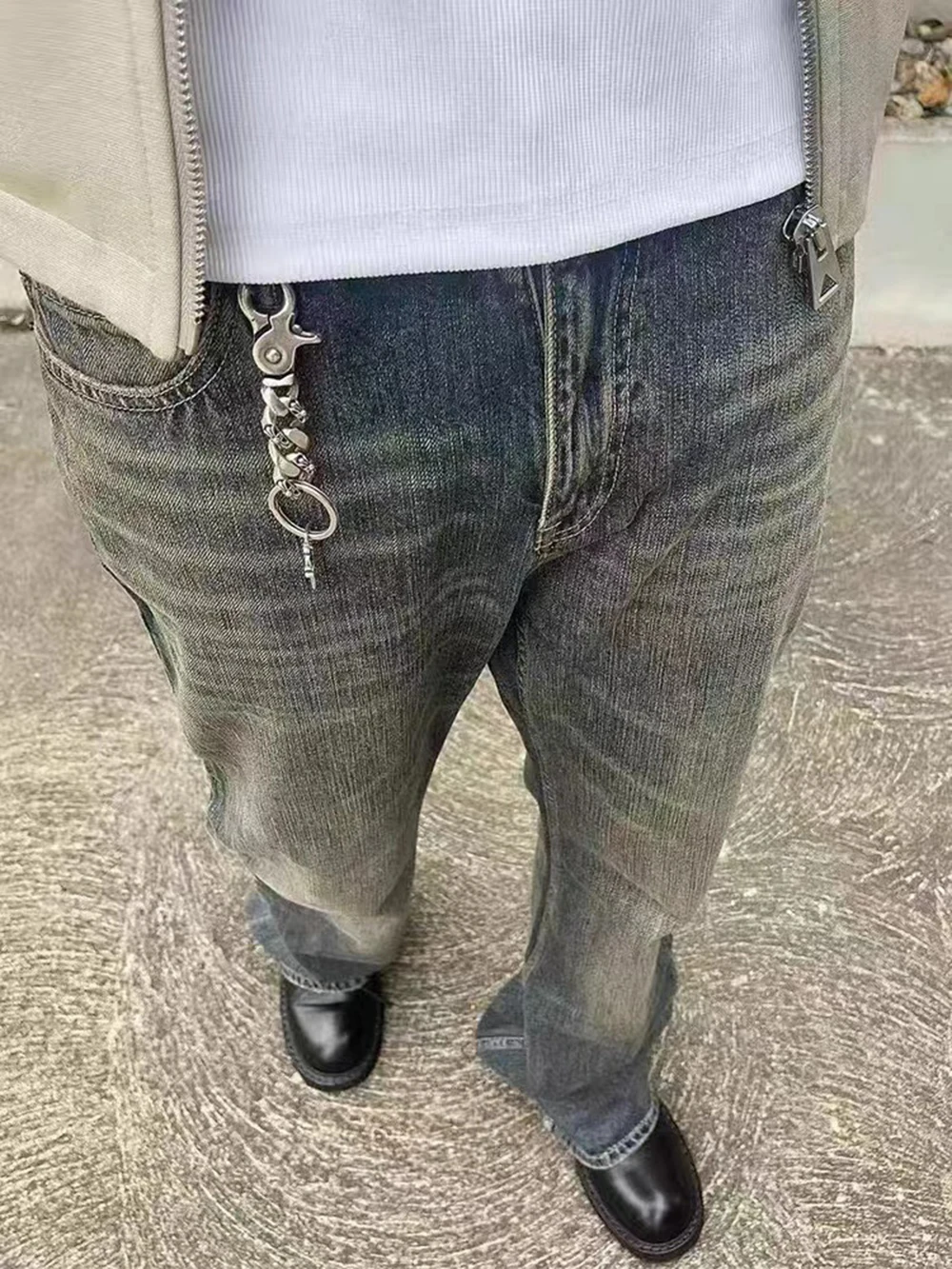 Vintage Cleanfit Casual Loose Denim Pants Mens Straight High Street Baggy Jeans Ropa Hombre Oversized Cargo Trousers