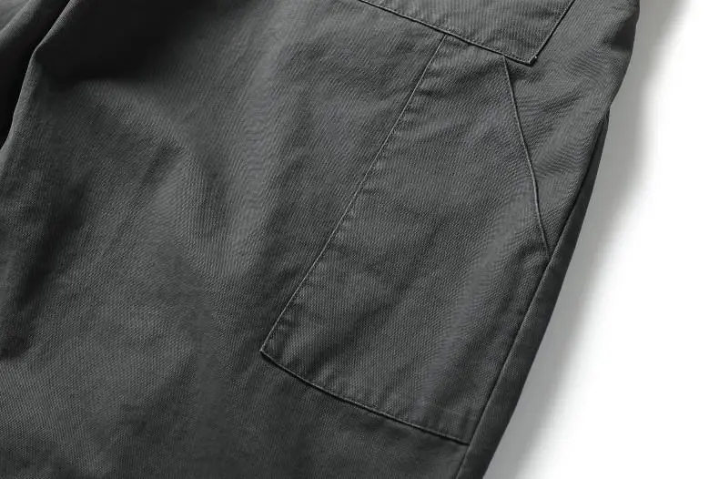 Washed Cotton Cargo Pant Men Japan Street Wear Fashion Cityboy Loose Casual Wide Leg Baggy Pants Boyfriend Amikaji Trousers