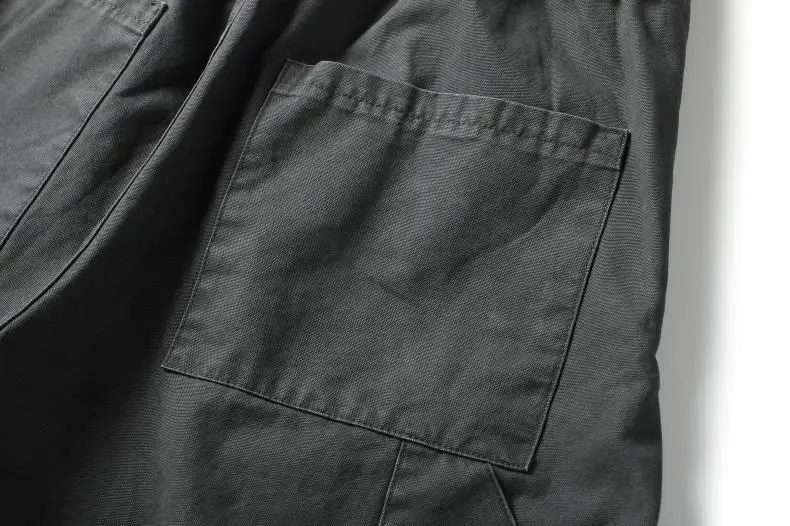 Washed Cotton Cargo Pant Men Japan Street Wear Fashion Cityboy Loose Casual Wide Leg Baggy Pants Boyfriend Amikaji Trousers