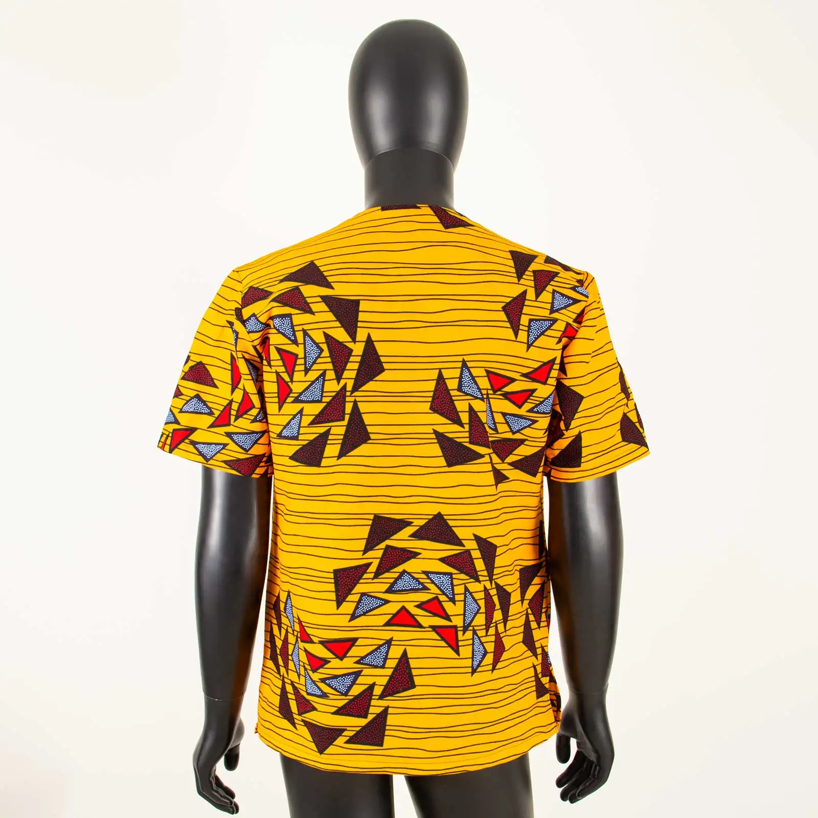 African Shirts for Men Short Sleeve O-neck Ankara Clothes Print Blouse Crop Top Plus Size Casual Shirt Bazin Riche A2312001