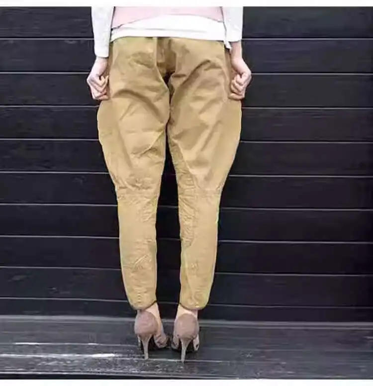HKSH Spring Autumn New Men Tide Punk Vintage Knight Pants Motorcycle Casual American Twill Cotton Brushed Cotton Chic Ins HK4863