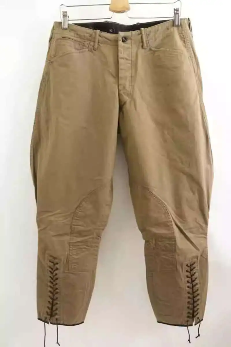 HKSH Spring Autumn New Men Tide Punk Vintage Knight Pants Motorcycle Casual American Twill Cotton Brushed Cotton Chic Ins HK4863